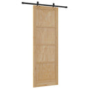 vidaXL Csúszó ajtó ORKDAL 83 x 232 cm Tömör Fenyőfa Természetes
