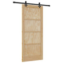 vidaXL Csúszó ajtó ORKDAL Természetes 86 x 198,5 cm Tömör Fenyőfa