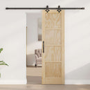 vidaXL Csúszó ajtó ORKDAL Természetes 61 x 198,5 cm Tömör Fenyőfa