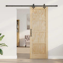 vidaXL Csúszó ajtó ORKDAL Természetes 73,5 x 211 cm Tömör Fenyőfa