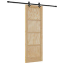 vidaXL Csúszó ajtó ORKDAL Természetes 73,5 x 211 cm Tömör Fenyőfa