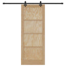 vidaXL Csúszó ajtó ORKDAL Természetes 83 x 211 cm Tömör Fenyőfa