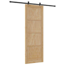 vidaXL Csúszó ajtó ORKDAL Természetes 83 x 232 cm Tömör Fenyőfa