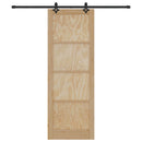 vidaXL Csúszó ajtó ORKDAL Természetes 83 x 232 cm Tömör Fenyőfa