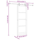 vidaXL Csúszó ajtó ORKDAL Természetes 83 x 232 cm Tömör Fenyőfa