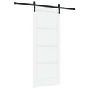 vidaXL Csúszó ajtó ORKDAL Fehér és Fekete 83 x 202 cm Tömör Fenyőfa
