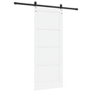 vidaXL Csúszó ajtó ORKDAL Fehér és Fekete 83 x 202 cm Tömör Fenyőfa