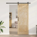 vidaXL Csúszó ajtó ORKDAL Természetes és Fekete 83 x 232 cm