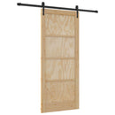 vidaXL Csúszó ajtó ORKDAL Természetes és Fekete 86 x 198,5 cm