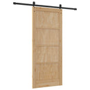 vidaXL Csúszó ajtó ORKDAL Természetes és Fekete 86 x 198,5 cm