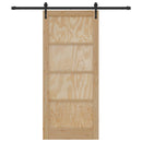 vidaXL Csúszó ajtó ORKDAL Természetes és Fekete 86 x 198,5 cm