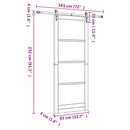 vidaXL Csúszó ajtó ORKDAL 83 x 232 cm Tömör Fenyőfa