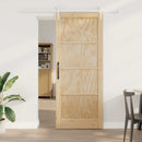 vidaXL Csúszó ajtó ORKDAL Természetes és Fehér 86 x 211 cm