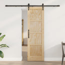 vidaXL Csúszó ajtó ORKDAL Természetes és Fekete 61 x 198,5 cm