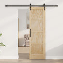 vidaXL Csúszó ajtó ORKDAL Természetes és Fekete 61 x 198,5 cm