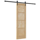 vidaXL Csúszó ajtó ORKDAL Természetes és Fekete 61 x 198,5 cm