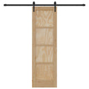 vidaXL Csúszó ajtó ORKDAL Természetes és Fekete 61 x 198,5 cm