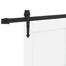 vidaXL Csúszó ajtó ORKDAL Fehér és Fekete 83 x 232 cm Tömör Fenyőfa