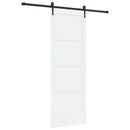 vidaXL Csúszó ajtó ORKDAL Fehér és Fekete 83 x 232 cm Tömör Fenyőfa