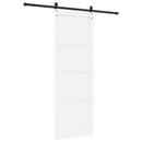 vidaXL Csúszó ajtó ORKDAL Fehér és Fekete 83 x 232 cm Tömör Fenyőfa