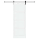 vidaXL Csúszó ajtó ORKDAL Fehér és Fekete 83 x 232 cm Tömör Fenyőfa