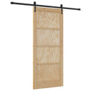 vidaXL Csúszó ajtó ORKDAL Természetes és Fekete 86 x 198,5 cm