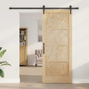 vidaXL Csúszó ajtó ORKDAL Természetes és Fekete 86 x 211 cm