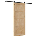 vidaXL Csúszó ajtó ORKDAL Természetes és Fekete 86 x 211 cm