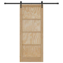 vidaXL Csúszó ajtó ORKDAL Természetes és Fekete 86 x 211 cm