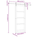 vidaXL Csúszó ajtó ORKDAL Természetes és Fekete 86 x 211 cm