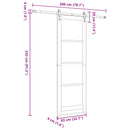 vidaXL Csúszó ajtó ORKDAL 83 x 232 cm Tömör Fenyőfa