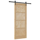vidaXL Csúszó ajtó ORKDAL Természetes 83 x 211 cm Tömör Fenyőfa