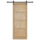 vidaXL Csúszó ajtó ORKDAL Természetes 83 x 211 cm Tömör Fenyőfa