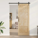 vidaXL Csúszó ajtó ORKDAL 83 x 232 cm Tömör Fenyőfa Természetes