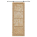 vidaXL Csúszó ajtó ORKDAL 83 x 232 cm Tömör Fenyőfa Természetes