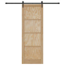vidaXL Csúszó ajtó ORKDAL 83 x 232 cm Tömör Fenyőfa Természetes