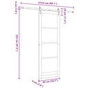vidaXL Csúszó ajtó ORKDAL 83 x 232 cm Tömör Fenyőfa Természetes