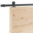 vidaXL Csúszó ajtó Természetes 80 x 208 cm Tömör Fenyőfa