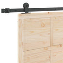 vidaXL Csúszó ajtó Természetes 90 x 208 cm Tömör Fenyőfa