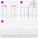 vidaXL Kerti kerítés karókkal 48 pcs 95 x 30 cm Mesh Horganyzott Acél