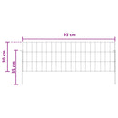 vidaXL Kerti kerítés karókkal 48 pcs 95 x 30 cm Mesh Horganyzott Acél