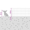 vidaXL Kerti kerítés karókkal 48 pcs 115 x 30 cm Mesh Horganyzott Acél