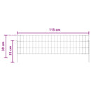 vidaXL Kerti kerítés karókkal 48 pcs 115 x 30 cm Mesh Horganyzott Acél