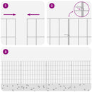 vidaXL Kerti kerítés karókkal 48 pcs 55 x 50 cm Mesh Horganyzott Acél