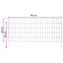 vidaXL Kerti kerítés karókkal 48 pcs 115 x 50 cm Mesh Horganyzott Acél