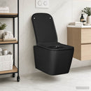 vidaXL Fali WC Kerámia Fekete