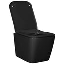 vidaXL Fali WC Kerámia Fekete