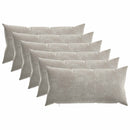 vidaXL Párna 6 db HEERLEN Világosszürke 40 x 80 cm Chenille Szövet