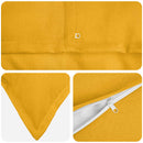 vidaXL Párna párnával HOUTEN 12 db Világos sárga Műlenszövet