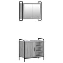 vidaXL Fürdőszobai Szekrény Szett 2 db Szürke Sonoma 65,5 x 34 x 61 cm